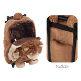 Funday Toddler Backpack with Removable Wheels - Little Kids Luggage Backpack with Stuffed Animal Toy Cool Lion for Toddler Boys and Girls